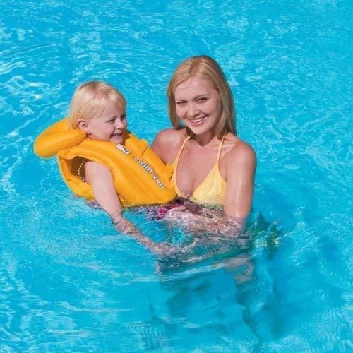 Pool Vinyl Swim Vest, Floating Swimming Jacket For Kids