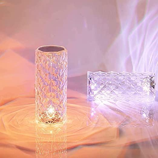 16 Color Changing Rose Crystal Diamond Table Lamp