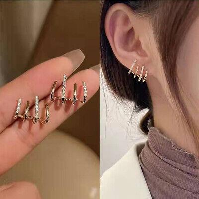 AVR JEWELS Korean Gold Plated Four Prong Stud Earrings