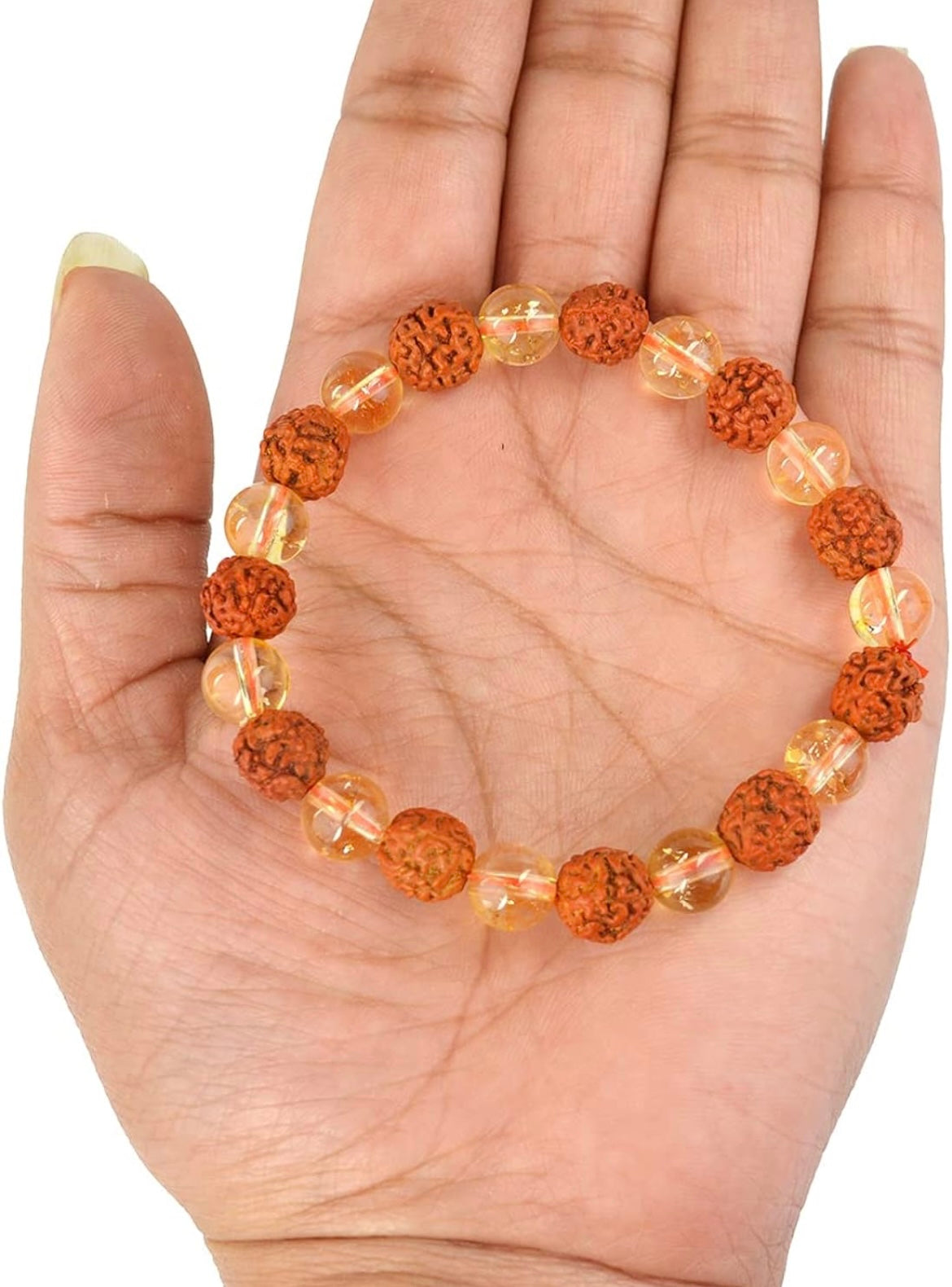 Rudraksha Citrine Crystal Bracelet_ ( Pack of 2)