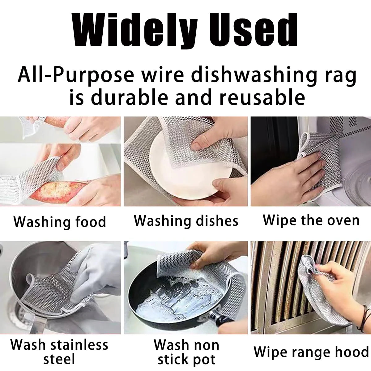 Multifunctional Non-Scratch Wire Dishcloth (Pack of 5/ 10/15)