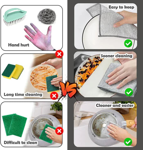 Multifunctional Non-Scratch Wire Dishcloth (Pack of 5/ 10/15)