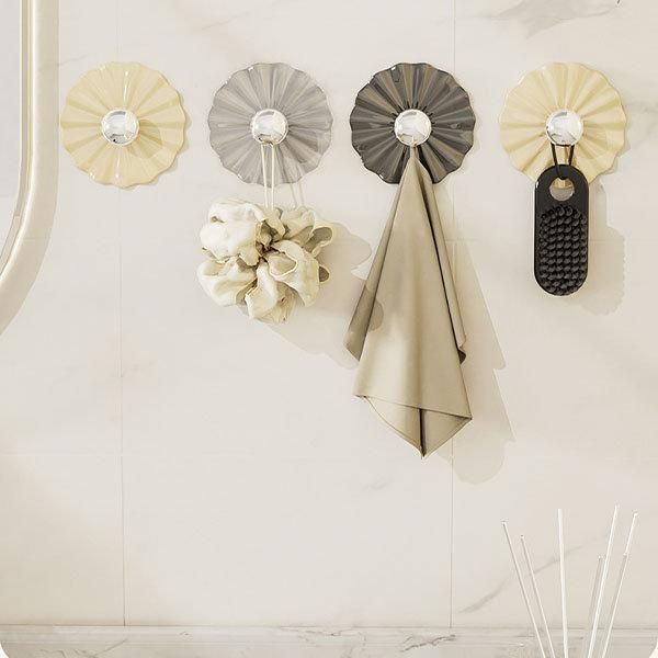 Petal Shaped Adhesive Wall Hooks (5Pcs)