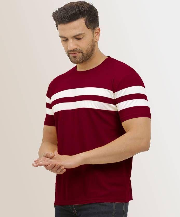 Denzolee Men's Colorblock Half Sleeve Tees