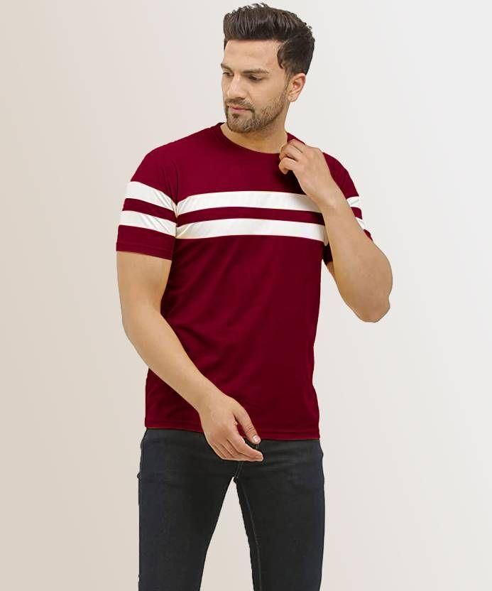 Denzolee Men's Colorblock Half Sleeve Tees