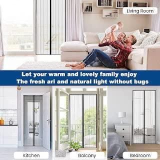 Mosquito Screen Curtain for Main Doors, Balcony Mesh with Magnets (210 x 90 CMs)