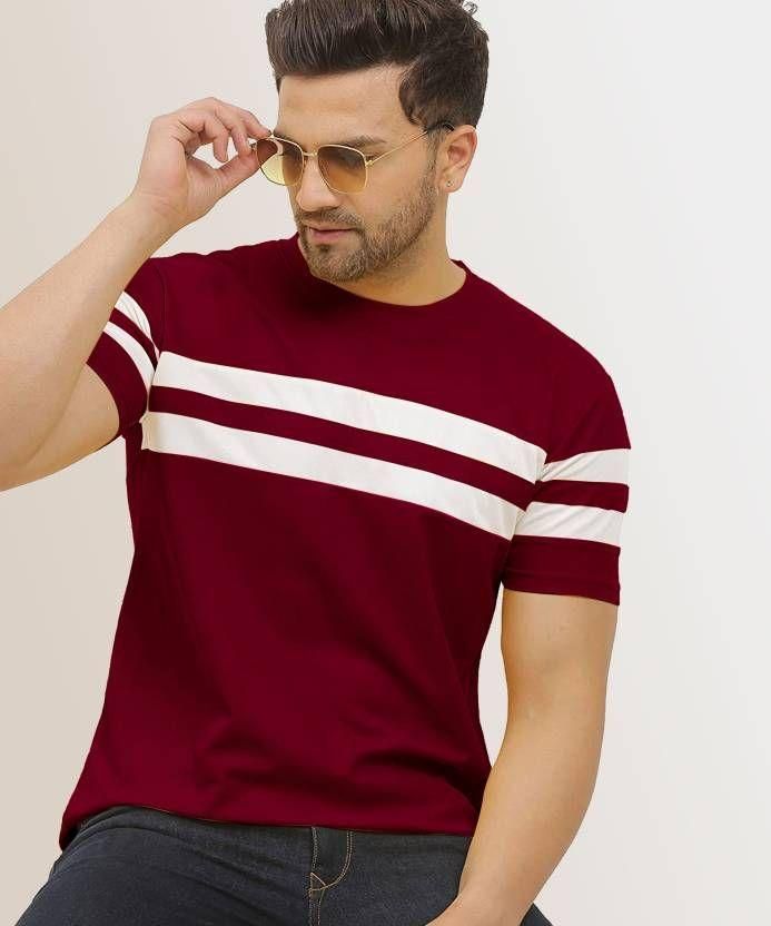 Denzolee Men's Colorblock Half Sleeve Tees