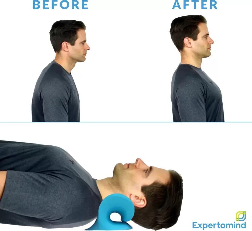 Expertomind Neck Relaxer Expertomind Neck Relaxer | Cervical Pillow | Neck & Shoulder Support for Pain Relief | Chiropractic Acupressure Massage | Durable and Soft | Portable & Easy to Carry - Blue Color Massager  (Blue)